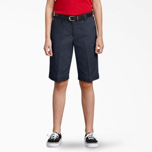 Kids' Dickies Classic Fit Bermuda Shorts Navy | 236045JQB