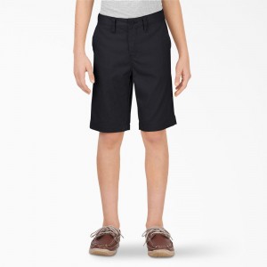 Kids' Dickies FLEX Slim Fit Shorts Black | 423598ZGY