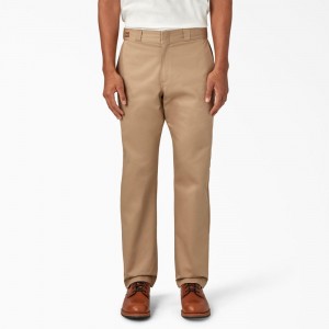 Men's Dickies 1922 Cotton Pants Khaki | 136089BGS