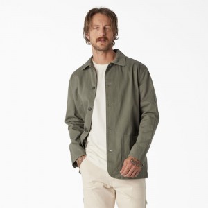 Men's Dickies 1922 Herringbone Jacket Olive | 840265ARM