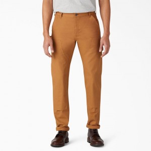 Men's Dickies 1922 Regular Fit Double Knee Pants Brown | 195647BXK