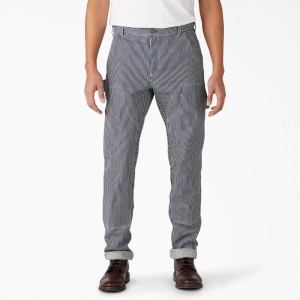 Men's Dickies 1922 Regular Fit Double Knee Pants Grey | 614392WIN