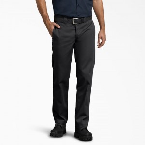 Men's Dickies 873 Slim Fit Work Pants Black | 203794CBF