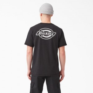 Men's Dickies Back Logo Graphic T-Shirt Black | 853721DWX