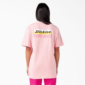 Men's Dickies Breast Cancer Awareness Heavyweight T-Shirt Pink | 041826UWA