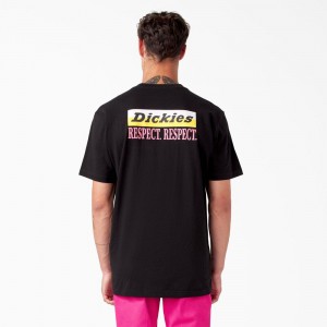 Men's Dickies Breast Cancer Awareness Heavyweight T-Shirt Black | 836120SUL