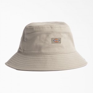 Men's Dickies Canvas Bucket Hat Khaki | 792835SAM