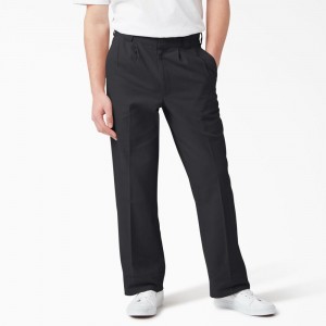 Men's Dickies Chatom Regular Fit Tapered Leg Pants Black | 358047MHI