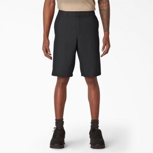 Men's Dickies Cooling Active Waist Shorts Black | 694082JVM