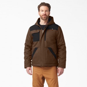 Men's Dickies DuraTech Renegade FLEX Duck Jacket Brown | 023684SOV