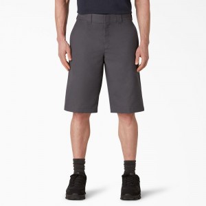 Men's Dickies FLEX Cooling Active Waist Regular Fit Shorts Grey | 496135LJU