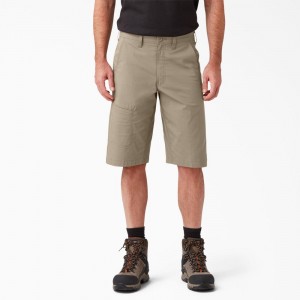 Men's Dickies FLEX Cooling Regular Fit Utility Shorts Grey | 054937UJD