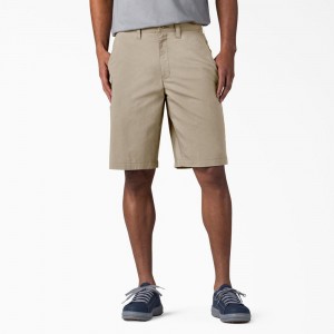 Men's Dickies FLEX Cooling Regular Fit Utility Shorts Grey | 418659OLU