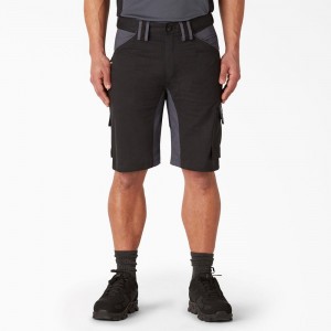 Men's Dickies FLEX Performance Workwear GDT Cargo Shorts Black | 873142PXF