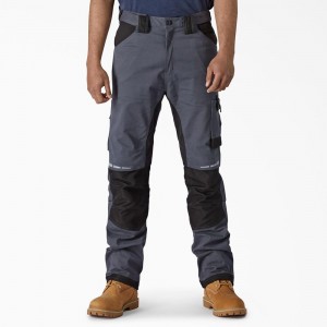 Men's Dickies FLEX Performance Workwear Regular Fit Pants Grey | 025874VDW