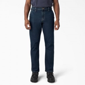 Men's Dickies FLEX Regular Fit Carpenter Utility Jeans Blue | 729851JWL