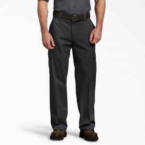 Men's Dickies FLEX Relaxed Fit Cargo Pants Black | 859061KMV