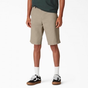 Men's Dickies FLEX Skateboarding Slim Fit Shorts Grey | 502491YDJ