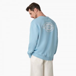 Men's Dickies Holtville Sweatshirt Blue | 971352JMH