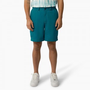 Men's Dickies Jackson Regular Fit Cargo Shorts Turquoise | 451906ZWM