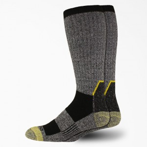 Men's Dickies KEVLAR® Crew 2-Pack Socks Grey | 094625YVP