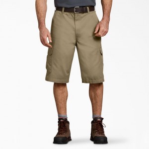 Men's Dickies Loose Fit Work Shorts Khaki | 450628JBS