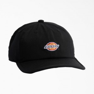 Men's Dickies Low Pro Logo Dad Hat Black | 467813TWI