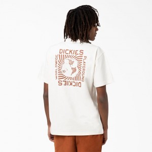 Men's Dickies Marbury Short Sleeve T-Shirt White | 185249GFA