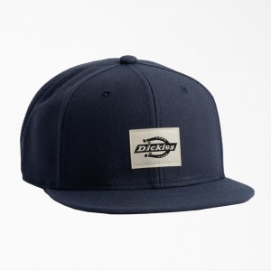 Men's Dickies Mid Pro Flat Brim Hat Navy | 931407WTF