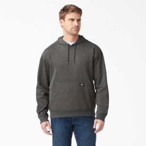 Men's Dickies Midweight Fleece Hoodie Grey | 652719GDS