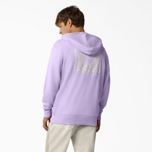 Men's Dickies Oatfield Hoodie Purple | 691305BXY