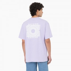 Men's Dickies Oatfield Short Sleeve T-Shirt Purple | 410537UTV