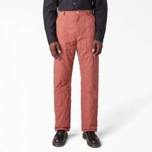 Men's Dickies Premium Collection Quilted Utility Pants Pink | 038741XHQ