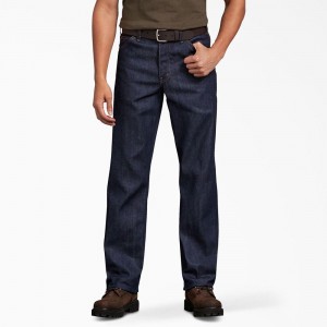 Men's Dickies Regular Fit Jeans Blue | 703614UPA