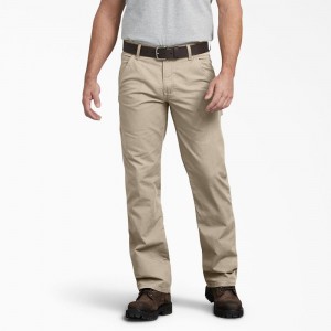 Men's Dickies Regular Fit Ripstop Carpenter Pants Grey | 571409YZO