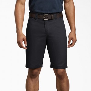 Men's Dickies Regular Fit Work Shorts Black | 204685OVC