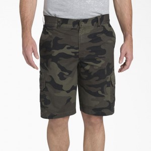 Men's Dickies Relaxed Fit Ripstop Cargo Shorts Green | 035691CBZ