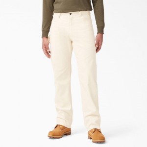 Men's Dickies Relaxed Fit Straight Leg Painter's Pants Beige | 019285FKY