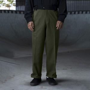 Men's Dickies Ronnie Sandoval Loose Fit Double Knee Pants Green | 167258UJE