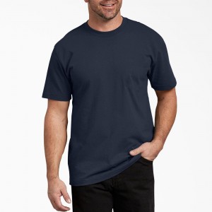 Men's Dickies Short Sleeve T-Shirt Navy | 582641WHY