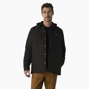 Men's Dickies Skateboarding Duck Shirt Jacket Black | 531460JYA