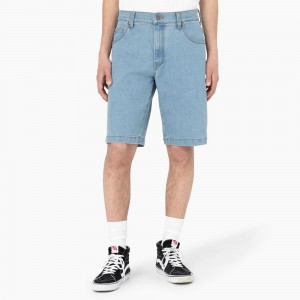 Men's Dickies Skateboarding Loose Fit Wingville Shorts Blue | 732680AJU