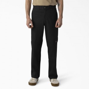 Men's Dickies Skateboarding Regular Fit Double Knee Pants Black | 105273GZW