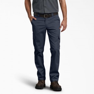 Men's Dickies Slim Fit Cargo Pants Navy | 485239VSR