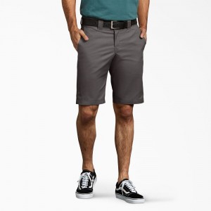 Men's Dickies Slim Fit Work Shorts Grey | 913542MTN