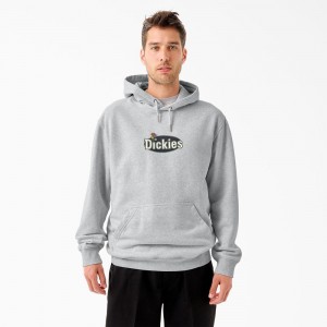 Men's Dickies Tom Knox Graphic Hoodie Grey | 681247SZC