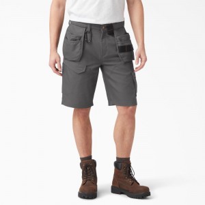 Men's Dickies Traeger x FLEX Relaxed Fit Shorts Grey | 546910NCH