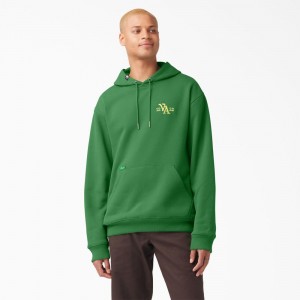 Men's Dickies Vincent Alvarez Embroidered Hoodie Green | 962731LYJ