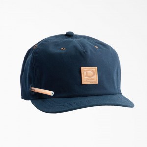 Men's Dickies Waxed Canvas Hat Navy | 590246IEP