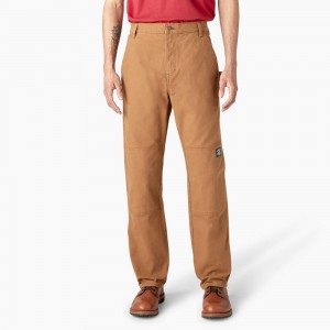 Men's Dickies x Jameson Double Knee Pants Brown | 025349JVX